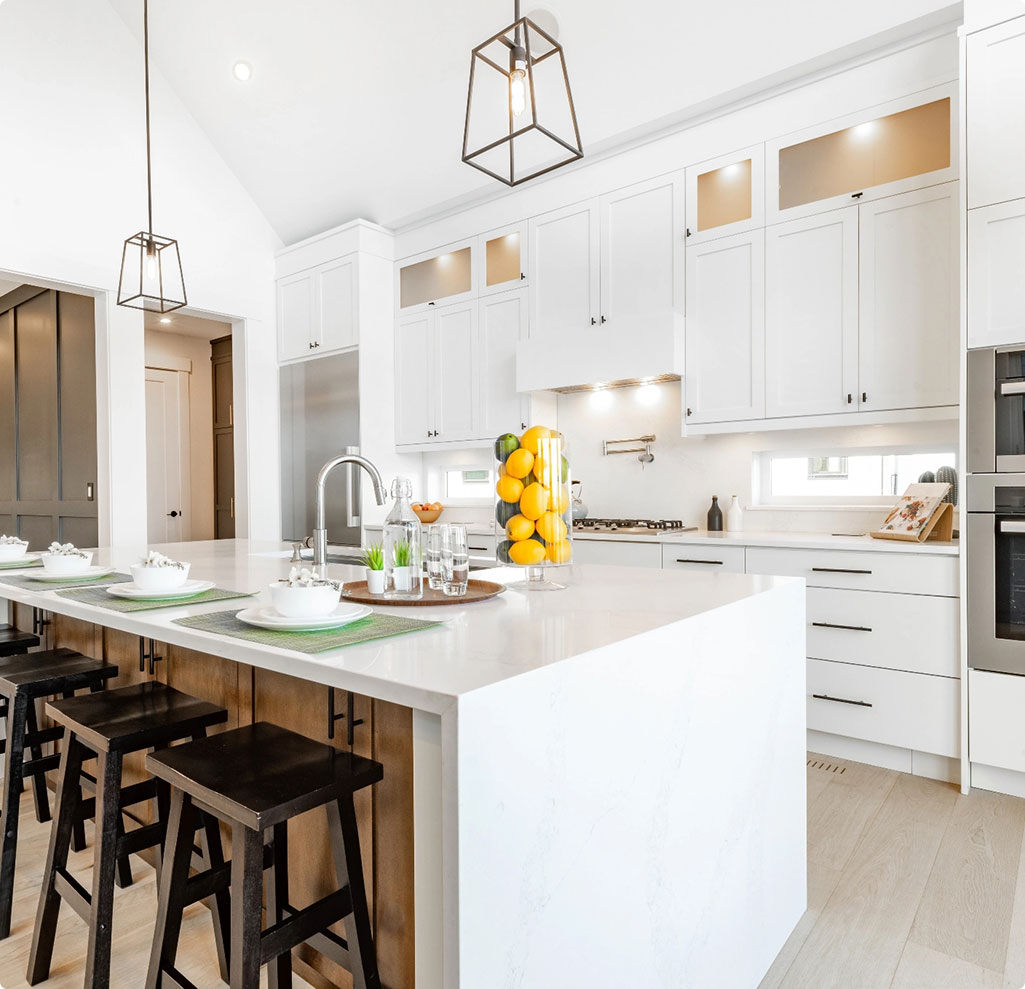 Renovated kitchen white
