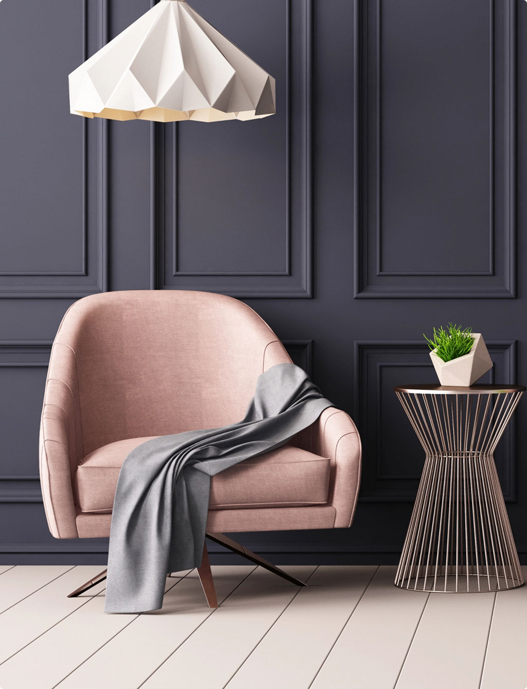 Sofa in corner