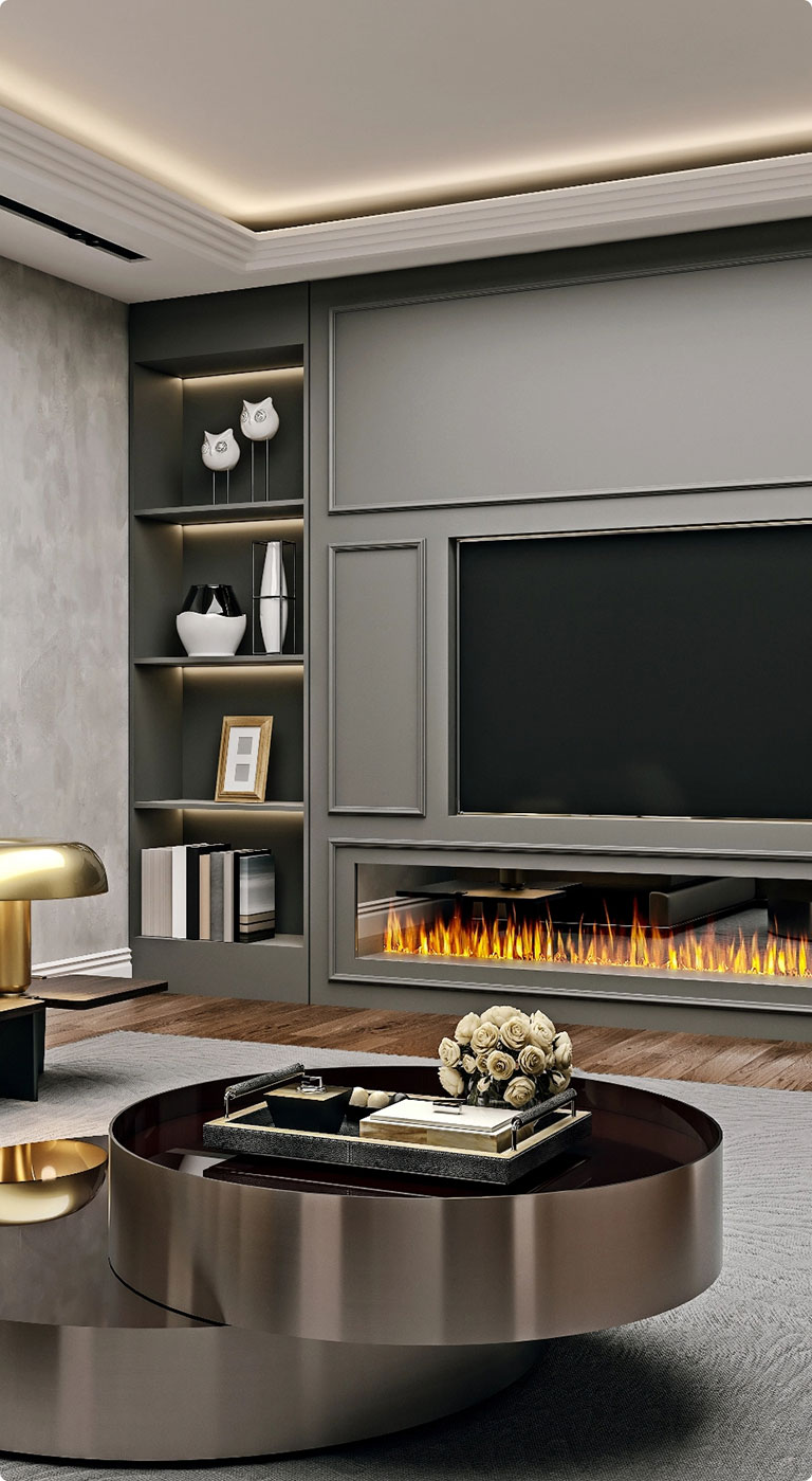 Wall fire place